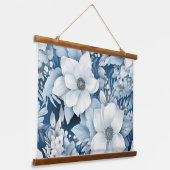 Glacial Garden Winter Botanical Hangend Wandkleed (Gebogen)