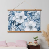Glacial Garden Winter Botanical Hangend Wandkleed (Slaapkamer)
