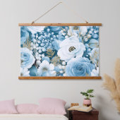 Glacial Garden Winter Botanical Hangend Wandkleed (Slaapkamer)
