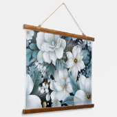 Glacial Garden Winter Botanical Hangend Wandkleed (Gebogen)