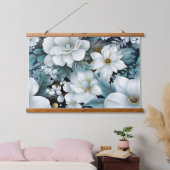 Glacial Garden Winter Botanical Hangend Wandkleed (Slaapkamer)
