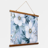 Glacial Garden Winter Botanical Hangend Wandkleed (Gebogen)