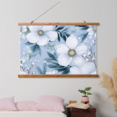 Glacial Garden Winter Botanical Hangend Wandkleed (Slaapkamer)