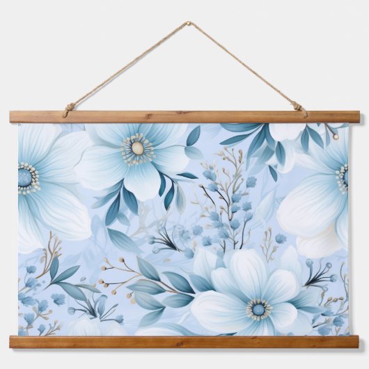 Glacial Garden Winter Botanical Hangend Wandkleed (Voorkant)