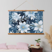 Glacial Garden Winter Botanical Hangend Wandkleed (Slaapkamer)