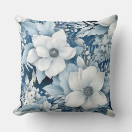 Glacial Garden Winter Botanical Kussen