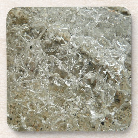 Glacial Ice Abstracte Natuur Textuur Bier Onderzetter (Voorkant)
