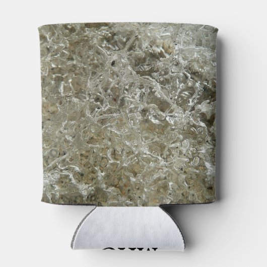 Glacial Ice Abstracte Natuur Textuur Blikjeskoeler (Achterkant)