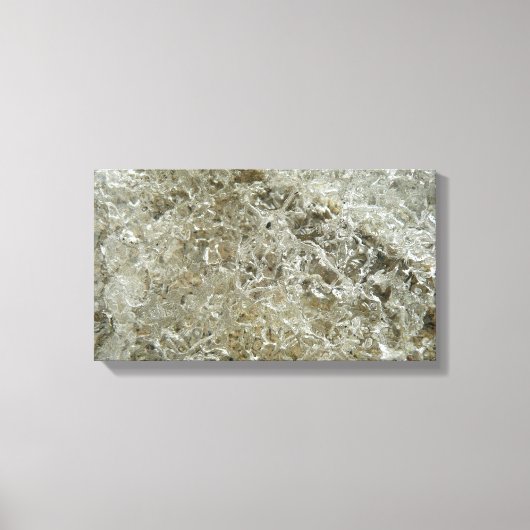 Glacial Ice Abstracte Natuur Textuur Canvas Afdruk (Voorkant)