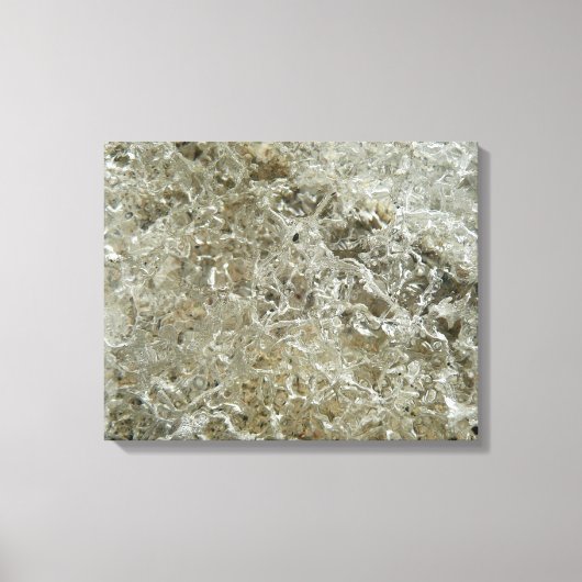 Glacial Ice Abstracte Natuur Textuur Canvas Afdruk (Voorkant)