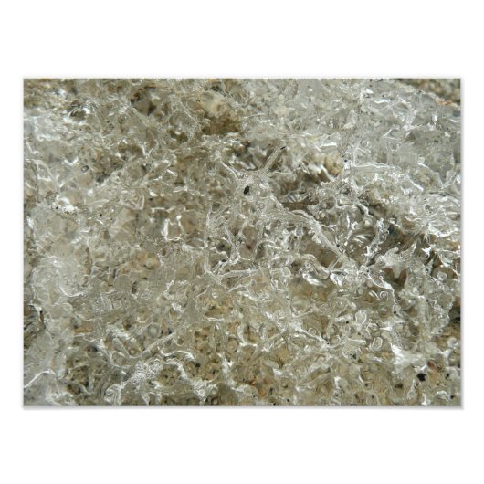 Glacial Ice Abstracte Natuur Textuur Foto Afdruk (Voorkant)