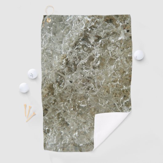 Glacial Ice Abstracte Natuur Textuur Golfhanddoek (Insitu)