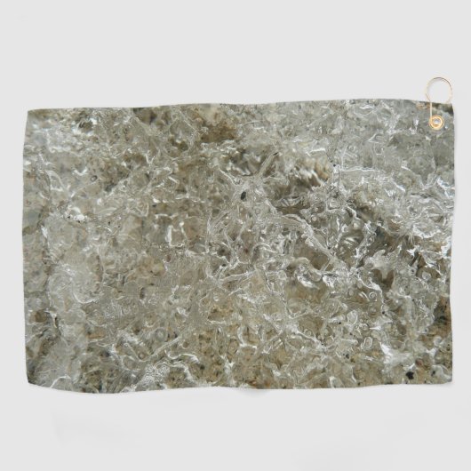 Glacial Ice Abstracte Natuur Textuur Golfhanddoek (Horizontaal)