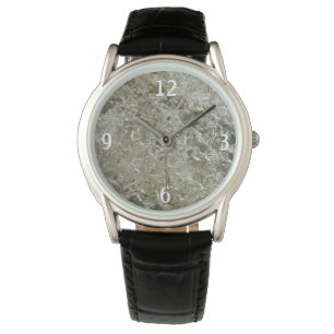 Glacial Ice Abstracte Natuur Textuur Horloge