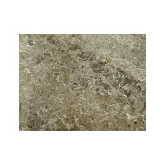 Glacial Ice Abstracte Natuur Textuur Houten Poster (Voorkant)