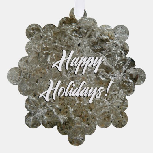 Glacial Ice Abstracte Natuur Textuur Ornament Kaart (Voorkant)