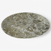 Glacial Ice Abstracte Natuur Textuur Papieren Bordje (Gekanteld)