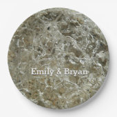 Glacial Ice Abstracte Natuur Textuur Papieren Bordje (Voorkant)