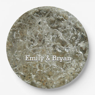 Glacial Ice Abstracte Natuur Textuur Papieren Bordje