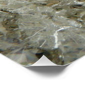 Glacial Ice Abstracte Natuur Textuur Perfect Poster (Hoek)