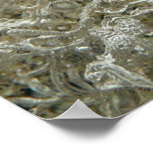 Glacial Ice Abstracte Natuur Textuur Poster (Hoek)