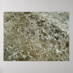 Glacial Ice Abstracte Natuur Textuur Poster