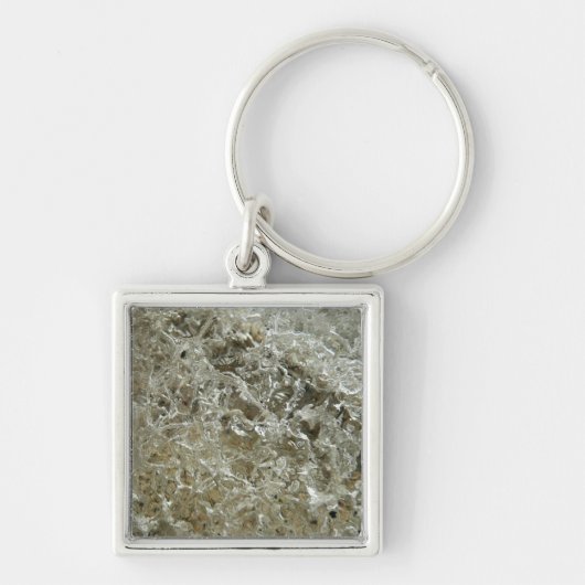 Glacial Ice Abstracte Natuur Textuur Sleutelhanger (Voorkant)