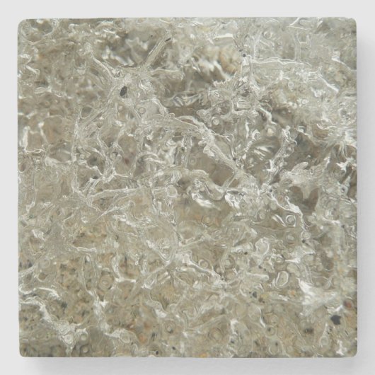 Glacial Ice Abstracte Natuur Textuur Stenen Onderzetter (Voorkant)