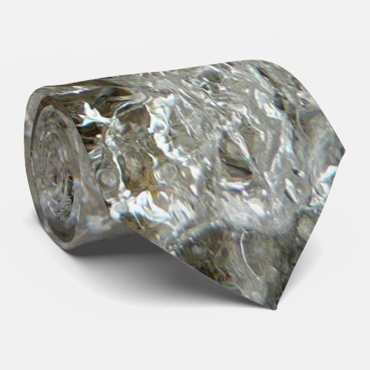 Glacial Ice Abstracte Natuur Textuur Stropdas (Opgerold)