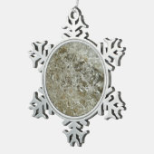 Glacial Ice Abstracte Natuur Textuur Tin Sneeuwvlok Ornament (Rechts)