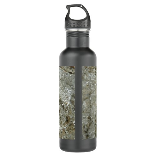 Glacial Ice Abstracte Natuur Textuur Waterfles (Achterkant)