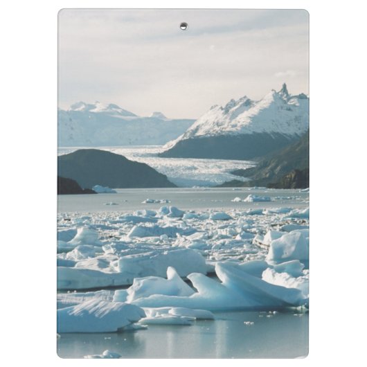 Glacial Icebergs Klembord (Achterkant)