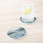 Glacial Icebergs Zandsteen Onderzetter (Zijkant)