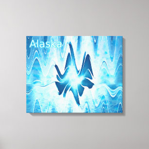 Glacial Lake - Alaska Canvas Afdruk