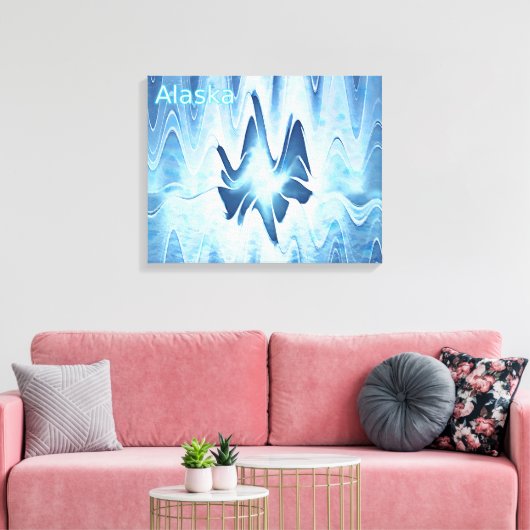 Glacial Lake - Alaska Canvas Afdruk (Insitu (Woonkamer))