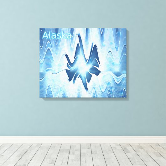 Glacial Lake - Alaska Canvas Afdruk (Insitu (Houten vloer))