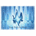 Glacial Lake Fotobeeldje Magneet<br><div class="desc">Een gewoon,  eenvoudig,  blauw en wit fractal dat wijst op een smeltwater in een vallei tussen met gletsjer bedekte bergen. Voeg je eigen tekst toe.</div>