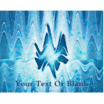 Glacial Lake Fotobeeldje Magneet<br><div class="desc">Een gewoon,  eenvoudig,  blauw en wit fractal dat wijst op een smeltwater in een vallei tussen met gletsjer bedekte bergen. Voeg je eigen tekst toe.</div>