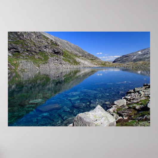 Glacial Lake in Noorwegen Poster (Voorkant)