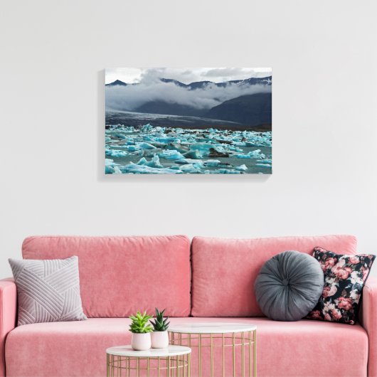 Glacial Lake Jokulsarlon - IJsland Canvas Afdruk (Insitu (Woonkamer))