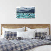 Glacial Lake Jokulsarlon - IJsland Canvas Afdruk (Insitu (Slaapkamer))