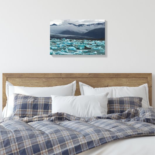 Glacial Lake Jokulsarlon - IJsland Canvas Afdruk (Insitu (Slaapkamer))