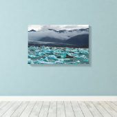 Glacial Lake Jokulsarlon - IJsland Canvas Afdruk (Insitu (Houten vloer))