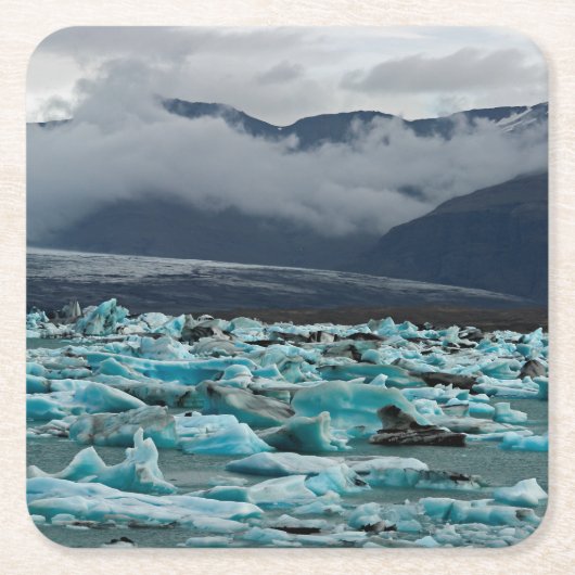 Glacial Lake Jokulsarlon - IJsland Kartonnen Onderzetters (Voorkant)
