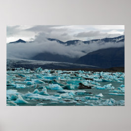 Glacial Lake Jokulsarlon - IJsland Poster