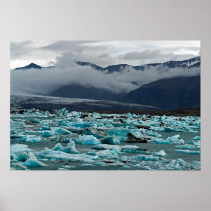 Glacial Lake Jokulsarlon - IJsland Poster