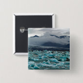 Glacial Lake Jokulsarlon - IJsland Vierkante Button 5,1 Cm (Voorkant /achterkant)