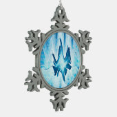Glacial Lake Tin Sneeuwvlok Ornament (Links)