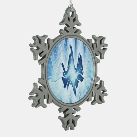 Glacial Lake Tin Sneeuwvlok Ornament (Links)