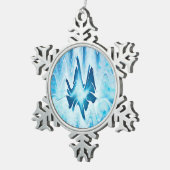 Glacial Lake Tin Sneeuwvlok Ornament (Rechts)